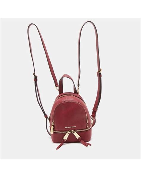 michael kors rhea backpack burgundy|Michael Kors rhea backpack sale.